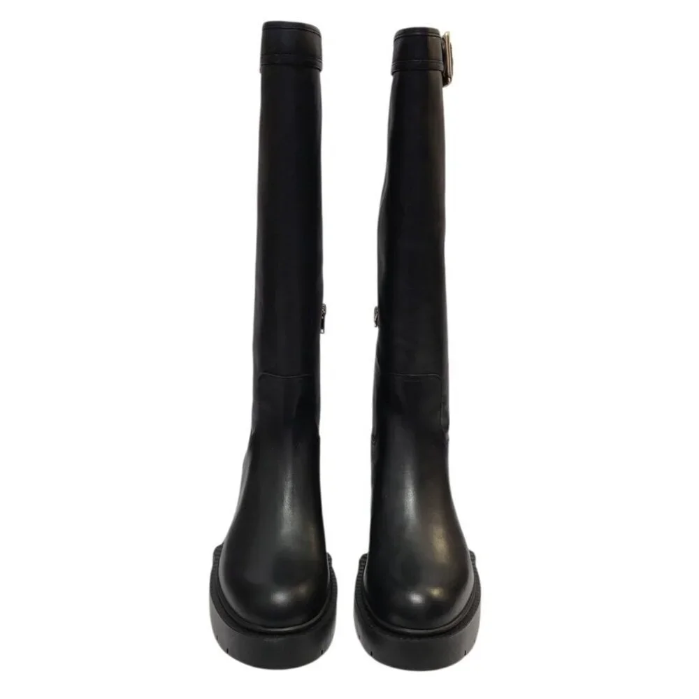 Coach Lilli Tall Riding Boots Leather Knee High Lug Sole